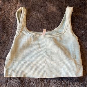 Cropped blue tank top